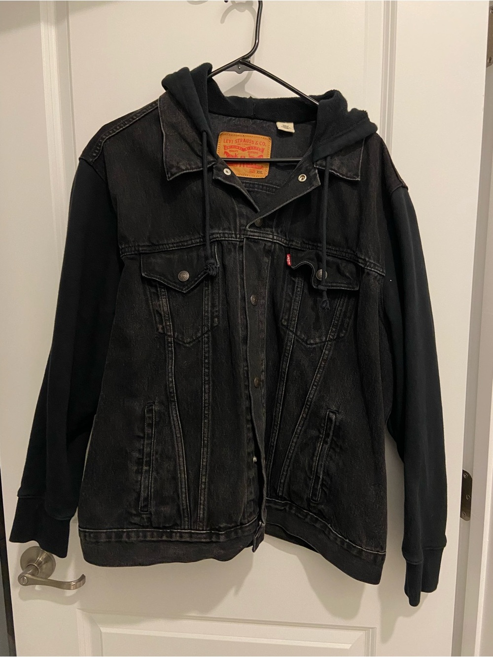 Levi's Black Denim Hooded Jacket